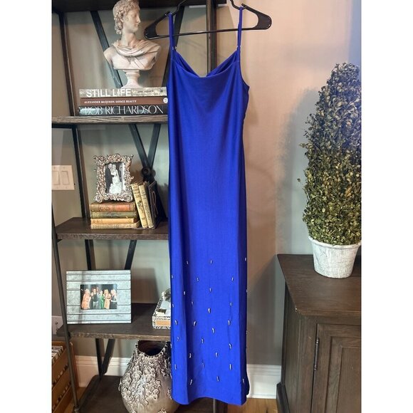 Baobab Cale Beaded Maxi Dress Cassiopea Blue Purple Womens Size Small - Picture 8 of 15